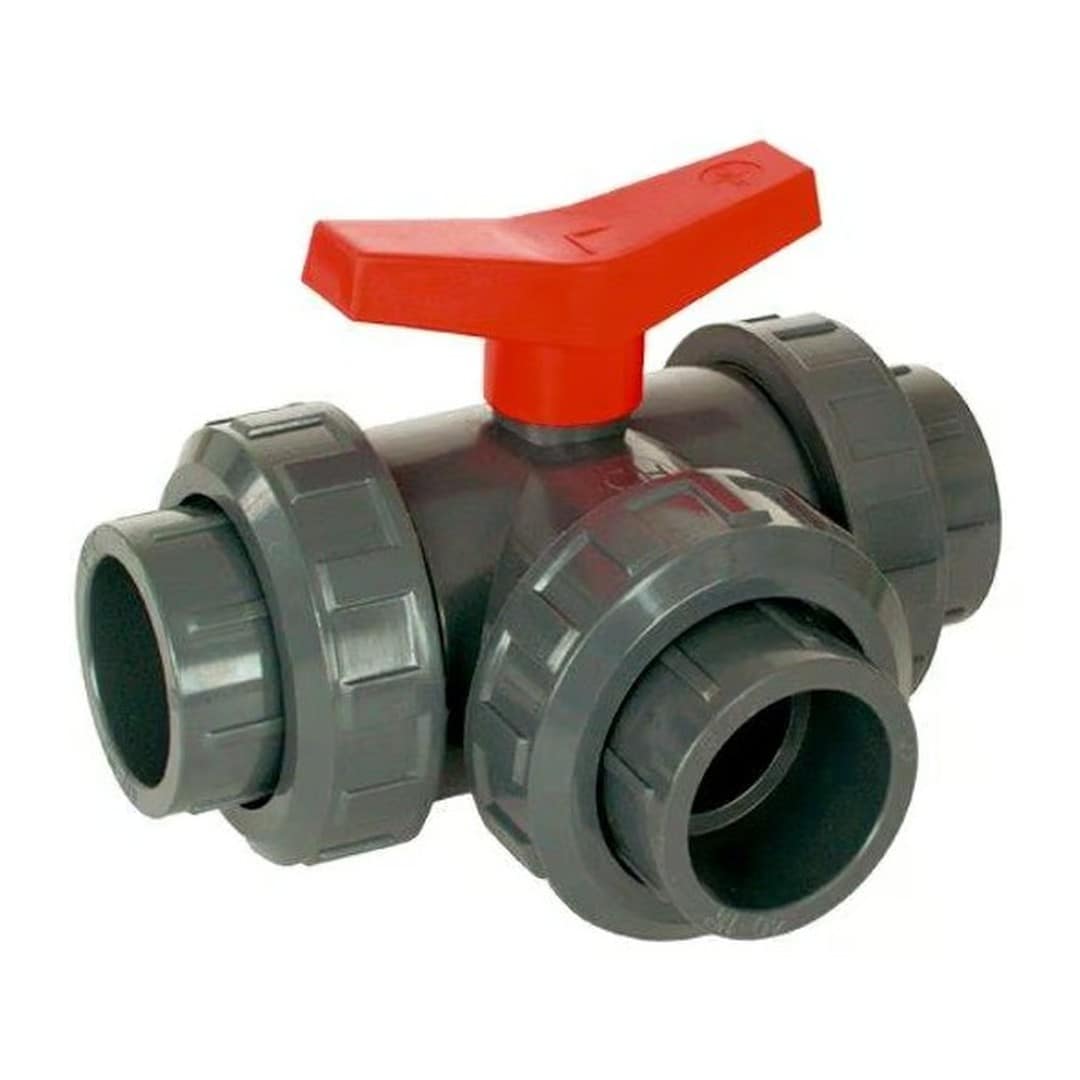 PVC spherical three -way valve 20 mm l