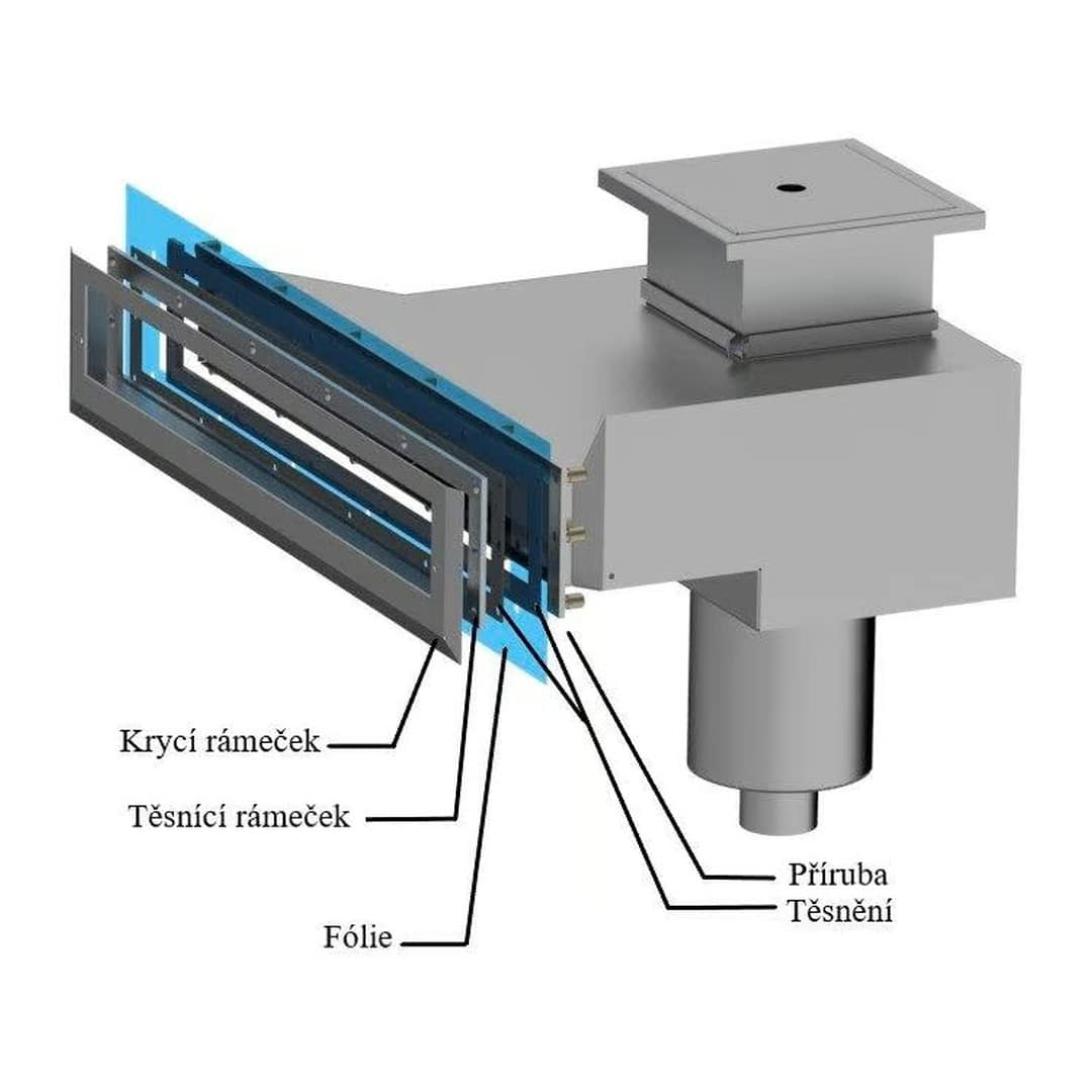 Nerezový skimmer pre fóliové bazény