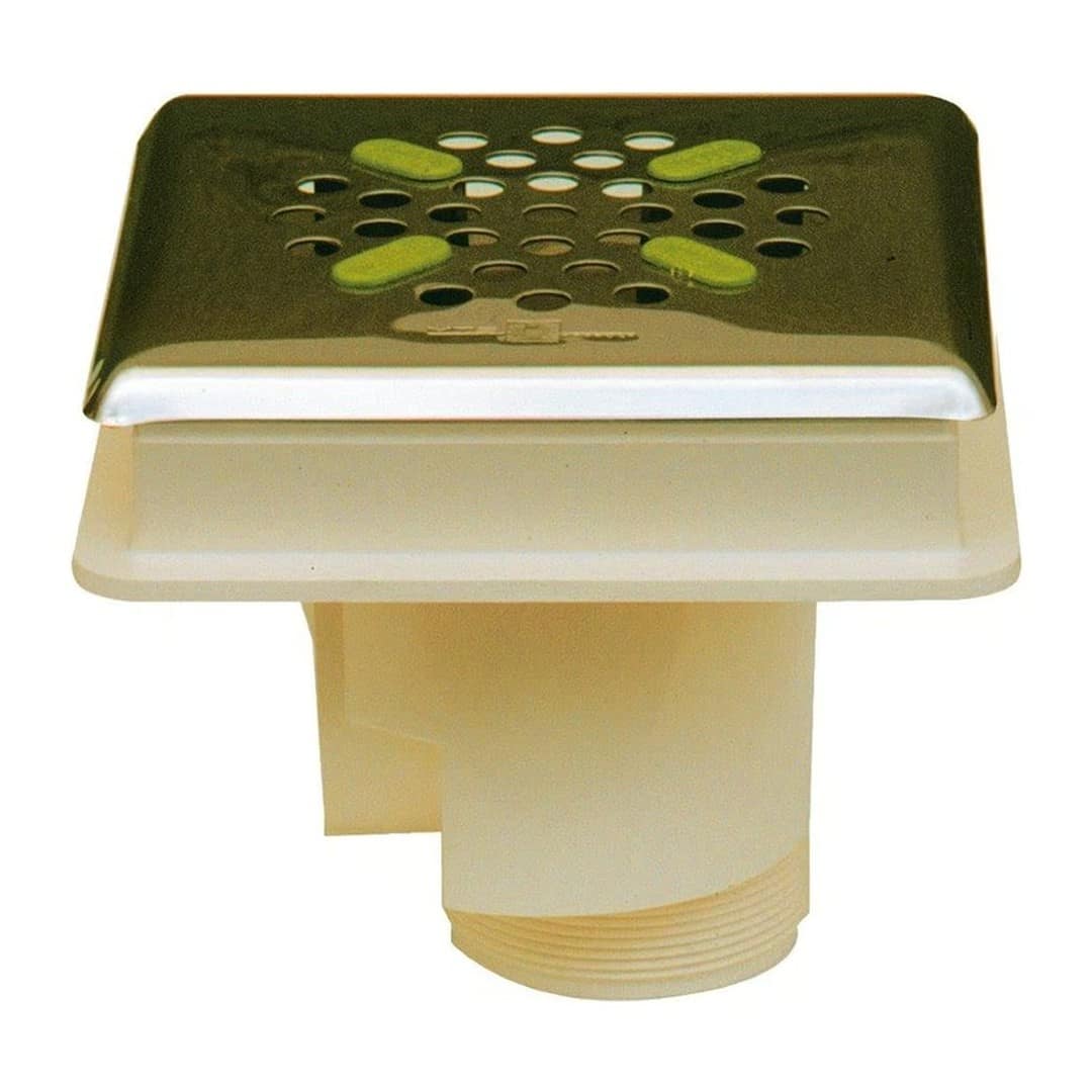 Floor Outlets ABS, stainless steel Square AISI 316, for concrete